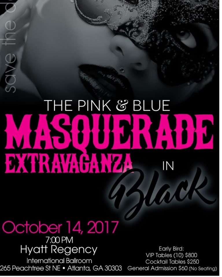 The Pink & Blue Masquerade Extravaganza In Black