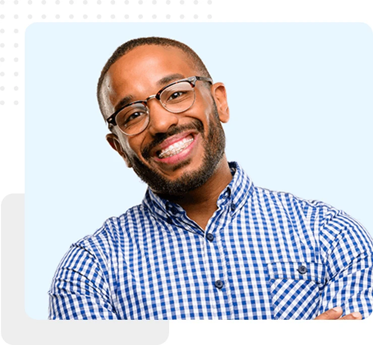 Orthodontics male with braces