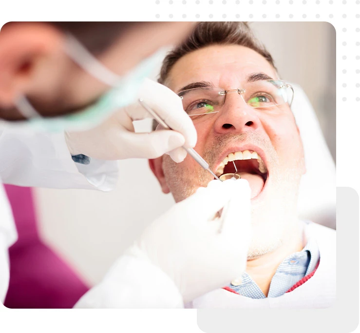 male having tooth extraction